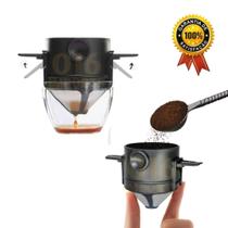 Filtro De Café Inox Individual Mini Coador Fácil Usar Top - Filtro Café