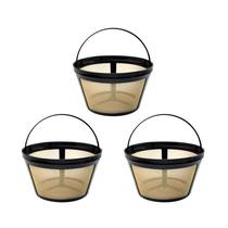 Filtro de Café Tronmei Reutilizável para 8 a 12 Xícaras, Livre de BPA, Kit com 3 Filtro de Café Tronmei Reutilizável para 8 a 12 Xícaras, Livre de BPA, Kit com 3