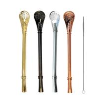 Filtro De Canudo De Aço Inoxidável Reutilizável Para Yerba Mate 4 Peças Com Escova Ferramentas De Filtro De Canudo De Aço Inoxidável Reutilizável Para Yerba Mate 4 Peças Com Escova Ferramentas De