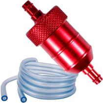 Filtro de combustível gasolina moto universal até 400CC alumínio colorido com mangueira