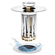 Filtro de drenagem de pia de banheiro WSYLEN Chrome Silver