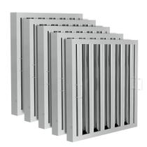 Filtro de exaustor de cozinha comercial de aço inoxidável 5 ranhuras