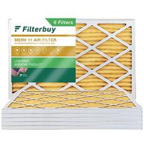 Filtro de filtro 12x20x1 Filtro de ar MERV 11 Defesa alérgena (6-Pack), Substituição de filtros de ar do forno HVAC AC (Tamanho real: 11,50 x 19,50 x 0,75 polegadas)