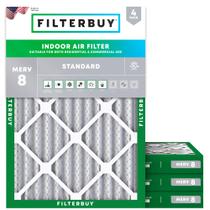 Filtro de filtro 14x20x2 Filtro de ar MERV 8 Defesa de Poeira (4-Pack), Substituição de filtros de ar do forno HVAC AC (Tamanho real: 13,50 x 19,50 x 1,75 polegadas)