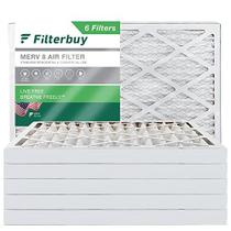 Filtro de filtro 16x24x2 Filtro de ar MERV 8 Defesa de Poeira (6-Pack), Reposição de filtros de ar do forno HVAC AC (Tamanho real: 15,38 x 23,38 x 1,75 polegadas)