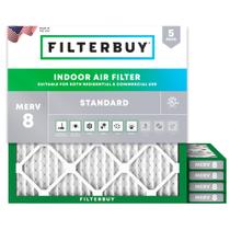 Filtro de filtro 20x20x1 Filtro de ar MERV 8 Defesa de Poeira (5-Pack), Reposição de filtros de ar do forno HVAC AC (Tamanho real: 19,50 x 19,50 x 0,75 polegadas)