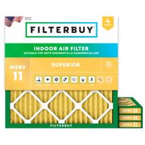 Filtro de filtro 22x22x1 Filtro de ar MERV 11 Defesa alérgena (4-Pack), Substituição de filtros de ar do forno HVAC AC (Tamanho real: 21,75 x 21,75 x 0,75 polegadas)