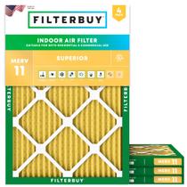 Filtro de filtro 22x24x1 Filtro de ar MERV 11 Defesa alérgena (4-Pack), Substituição de filtros de ar do forno HVAC AC (Tamanho real: 21,50 x 23,50 x 0,75 polegadas)