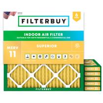 Filtro de filtro 25x25x1 Filtro de ar MERV 11 Defesa alérgena (6-Pack), Substituição de filtros de ar do forno HVAC AC (Tamanho real: 24,75 x 24,75 x 0,75 polegadas)