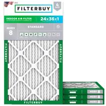 Filtro de filtro de ar Compre 23,5 x 35,5 x 1,9 cm MERV 8, pacote com 4 Filtro de filtro de ar Compre 23,5 x 35,5 x 1,9 cm MERV 8, pacote com 4