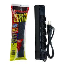 Filtro de Linha 1 Metro Tripolar 5 Tomadas 10A Bivolt Fiolux