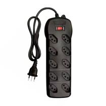 Filtro De Linha 10 Tomadas 10A Bivolt Cabo 1,2m Qualitronix