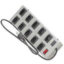 Filtro de Linha 10 Tomadas Espaçadas Metal - Kitec Filtro de Linha 10 Tomadas Espaçadas Metal - Kitec