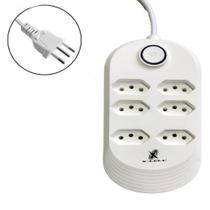 Filtro De Linha 110/220 Bivolt 10A Cabo 2M 6 Tomadas X-Cell