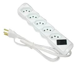 Filtro de Linha 1M 5 Tomadas 3 Pinos Extensão Bivolt Ilumi