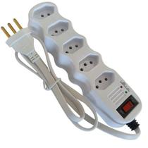 Filtro de linha 1m 5 tomadas Profiss~ Branco ILUMI