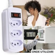 Filtro de Linha 3 Tomadas 1,5m 20a Branco Force Line Filtro de Linha 3 Tomadas 1,5m 20a Branco Force Line