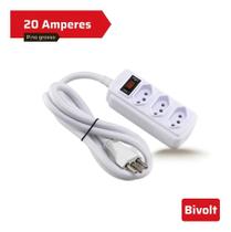 Filtro De Linha 3 Tomadas 1,5M 20A Branco Force Line