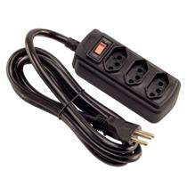 Filtro de Linha 3 Tomadas 1,5m 20a Preto Force Line