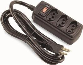 Filtro de Linha 3 Tomadas 1,5m 20a Preto Force Line