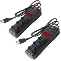 Filtro de Linha 3 Tomadas 1T NBR 2T Nema Voltímetro Digital c/ Cabo - 2 Peças Filtro de Linha 3 Tomadas 1T NBR 2T Nema Voltímetro Digital c/ Cabo - 2 Peças