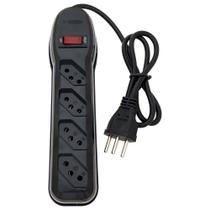 Filtro de Linha 4 tomadas Preto com Fusível Filtro de Linha 4 tomadas Preto com Fusível