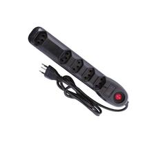 Filtro de Linha 5 Tomadas 1m Cabo PP 10A/250V - Proteção para Eletroeletrônicos