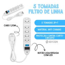 Filtro De Linha 5 Tomadas 2p t Extensão Multilaser Wi300 Branco Filtro De Linha 5 Tomadas 2p t Extensão Multilaser Wi300 Branco