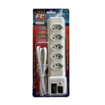 Filtro De Linha 5 Tomadas Bivolt 127 220 v Comprimento 1,20 cm Com Fusivel Reserva Filtro De Linha 5 Tomadas Bivolt 127 220 v Comprimento 1,20 cm Com Fusivel Reserva