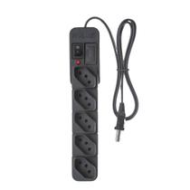 Filtro de linha 5 tomadas Extensão elétrica com proteção Fiolux Filtro de linha 5 tomadas Extensão elétrica com proteção Fiolux