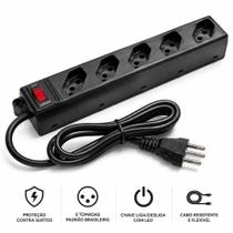 Filtro de Linha 5 Tomadas Régua 110 220V Bivolt Extensão Universal Com Protetor Descarga de Energia Chave Liga Desliga Filtro de Linha 5 Tomadas Régua 110 220V Bivolt Extensão Universal Com Protetor Descarga de Energia Chave Liga Desliga