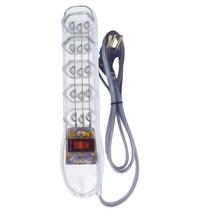 Filtro de linha 5 tomadas slim plus dps plus transparente plug 90 Filtro de linha 5 tomadas slim plus dps plus transparente plug 90