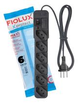 Filtro de Linha 6 tomadas 10A - Fiolux Filtro de Linha 6 tomadas 10A - Fiolux