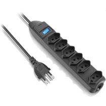 Filtro de linha 6 tomadas 1,5 metros 10A (110V/220V)