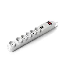 Filtro de linha 6 tomadas 2 USB - Branco WI251 - Multilaser Filtro de linha 6 tomadas 2 USB - Branco WI251 - Multilaser