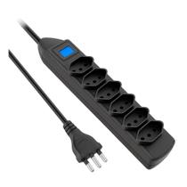 Filtro de linha 6 tomadas Elgin - Bivolt - Padrão 3 pinos - Cabo 1,5 metro - Preto - 46RFL3060000