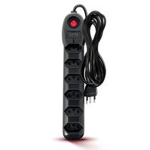 Filtro De Linha 6 Tomadas Pp 3X0,75 Comprimento 3M 255 Preto