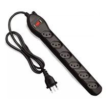 Filtro de Linha 6 Tomadas Preto QFL6 QUALITRONIX