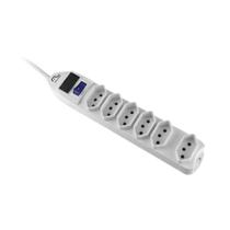 Filtro De Linha 6 Tomadas Régua Extensora 110/220v Branco Filtro De Linha 6 Tomadas Régua Extensora 110/220v Branco