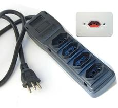 Filtro de Linha Adaptador 20A com 4 Tomadas NBR Micro-ondas com Tomada 20A Filtro de Linha Adaptador 20A com 4 Tomadas NBR Micro-ondas com Tomada 20A