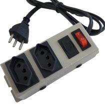 Filtro de Linha Adaptador Extensão de Tomada Plug-In 2T NBR - Fusível de segurança Filtro de Linha Adaptador Extensão de Tomada Plug-In 2T NBR - Fusível de segurança