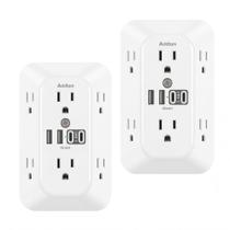 Filtro de Linha Addtam 6 Tomadas 4 Portas USB 1800J Proteção Contra Surtos Filtro de Linha Addtam 6 Tomadas 4 Portas USB 1800J Proteção Contra Surtos