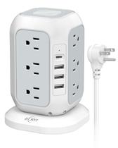 Filtro de Linha AiJoy com 12 Tomadas AC, 4 Portas USB, Cabo de 3m Filtro de Linha AiJoy com 12 Tomadas AC, 4 Portas USB, Cabo de 3m
