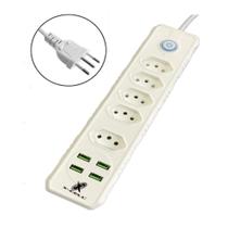 Filtro de Linha bivolt 10A Cabo 2m 5 Tomadas 4 USB XC-FL-01 X-cell Filtro de Linha bivolt 10A Cabo 2m 5 Tomadas 4 USB XC-FL-01 X-cell