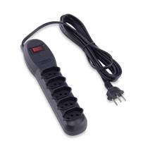 Filtro de Linha Bivolt 10A com Disjuntor Rearmável 5 Tomadas Tripolares Cabo PP - 3x0,75mm 3 Metros - Force Line