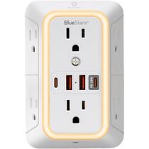 Filtro de Linha BlueStars 6 Tomadas 4 USB PD 20W Luz Noturna