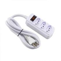 Filtro de Linha C/ Disjuntor Rearmável 3s com Cabo 3m Branco Filtro de Linha C/ Disjuntor Rearmável 3s com Cabo 3m Branco