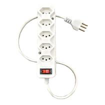 Filtro de Linha C/ Disjuntor Rearmável 5s com Cabo 5m Branco