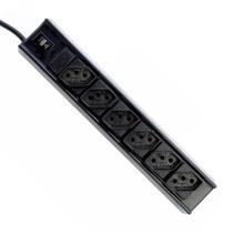 Filtro de Linha C3 Tech com 6 Tomadas, Bivolt, Preto - FL-61BK Filtro de Linha C3 Tech com 6 Tomadas, Bivolt, Preto - FL-61BK