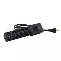 Filtro de Linha Cabo 1m 5 Saídas 2P + T Preto